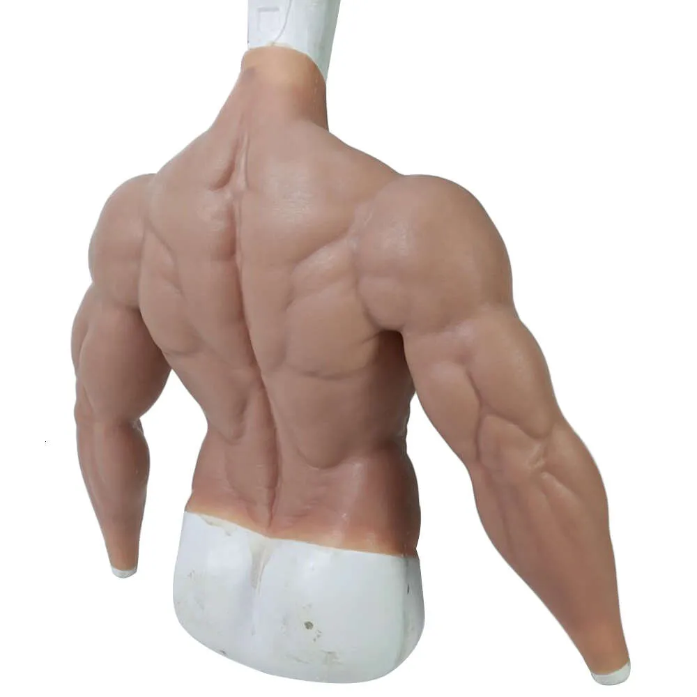 KnowU Strengthen Silicone Muscle Suit Cosplay Realistic Fake Chest Muscle  Suit with Arms Realistic Chest Strong Chest