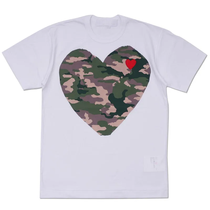 Desiger Play T-shirt da uomo cdg Cotone Traspirante T-shirt da donna Commes Des T-shirt da uomo Manica corta Ricamo Cuore Tuta sportiva casual allentata Abbigliamento oversize