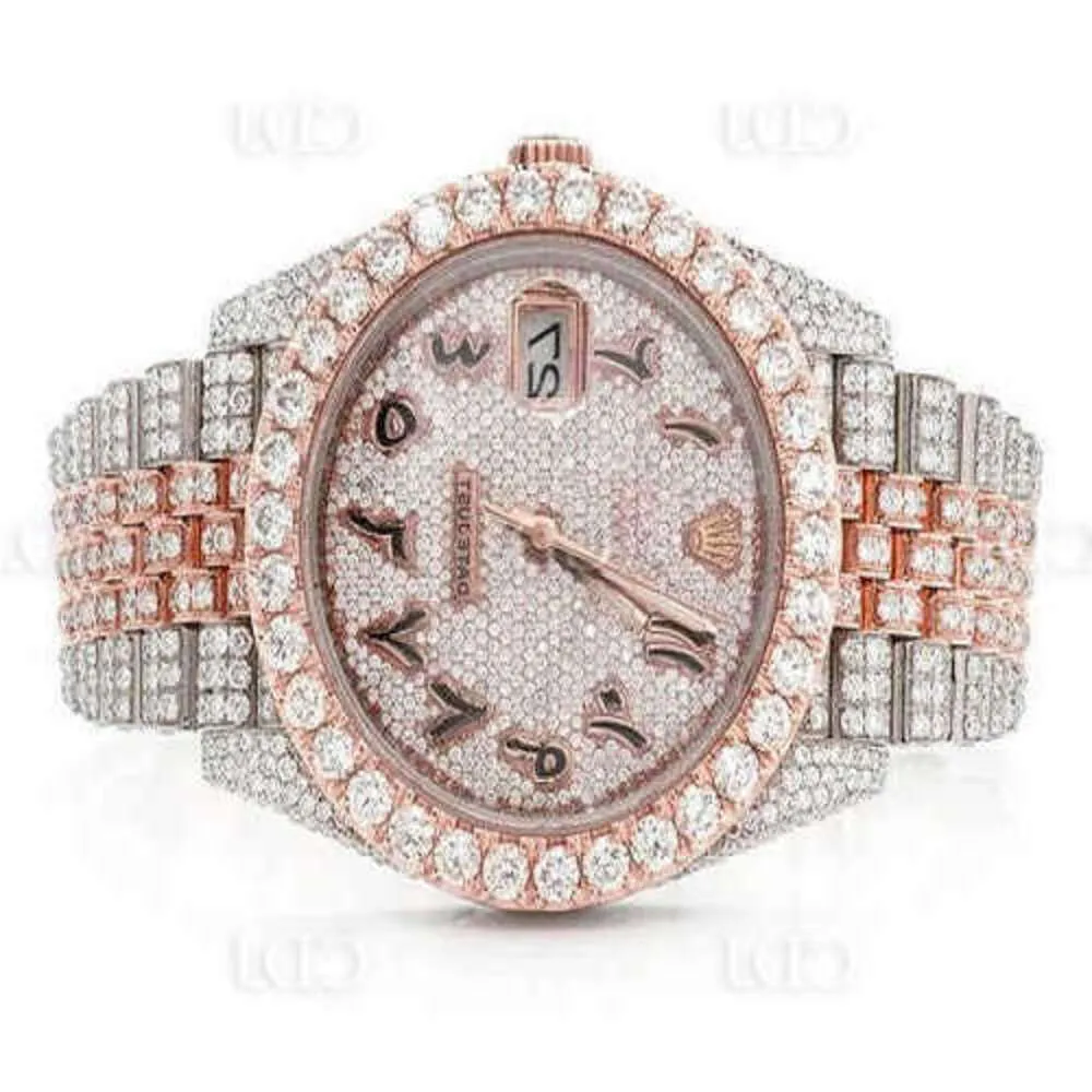 NFN8 Роскошный лучший бренд y Iced Out для свадьбы VVS Moissanite Diamond Watch Мужские часы Iced Out в стиле хип-хоп из нержавеющей стали Автоматические часы3LSZ
