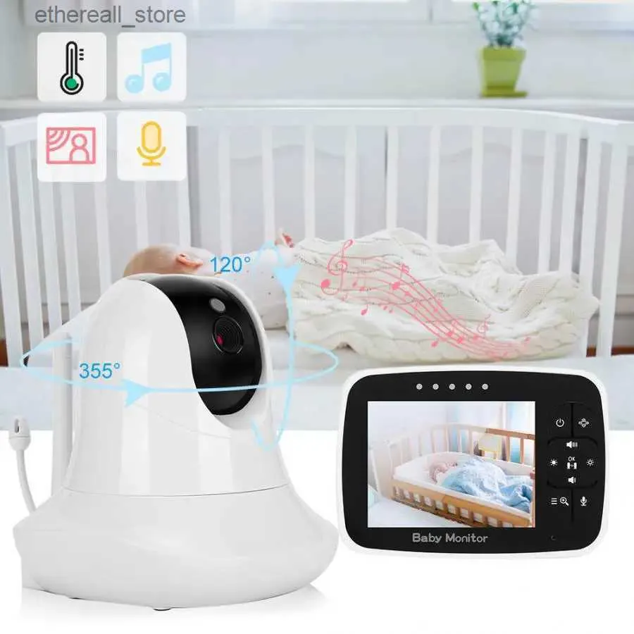 Babyfoons SM935 babytelefooncamera draagbare monitor bebe 3,5 inch LCD baby huilalarm IR nachtzicht slaapliedjes intercom PTZ babycamera Q231104