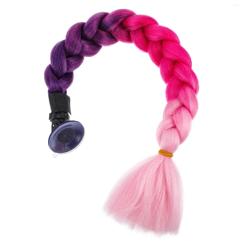 Motorcycle Helmets Trim Braid Ponytail Pigtails Suction Cup Decoration Beanie Motorcycles