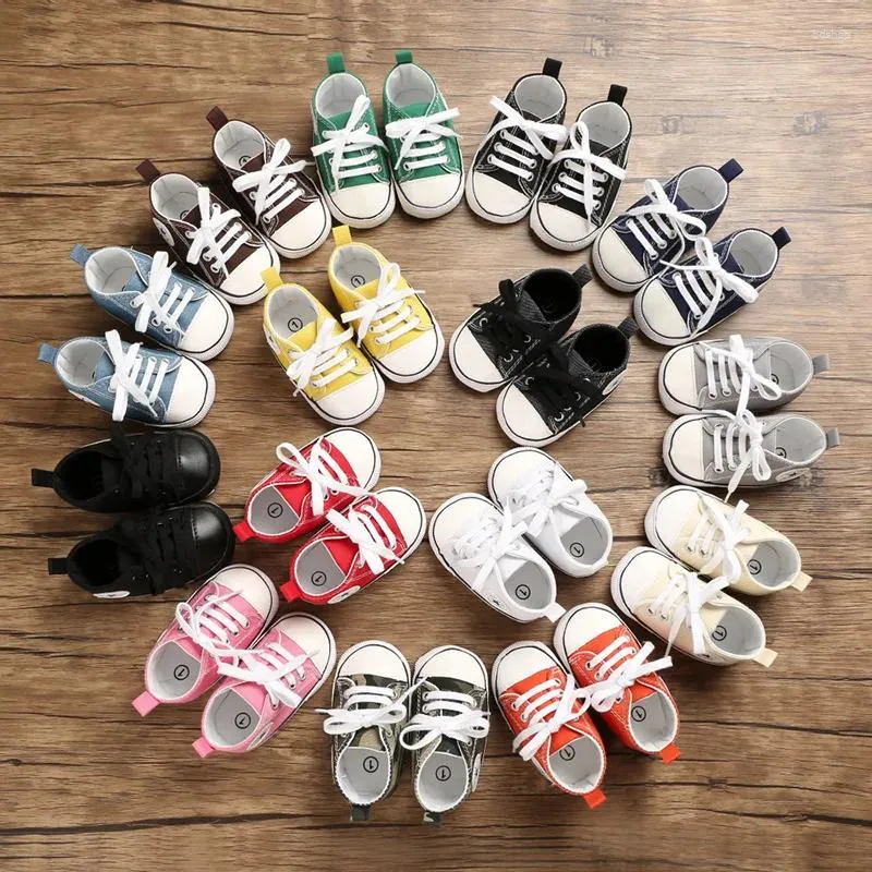 XINGX – chaussures de premiers pas pour bébés, chaussures de printemps et d'automne à fond souple en toile pour tout-petits, chaussures de chute une pièce pour premiers marcheurs