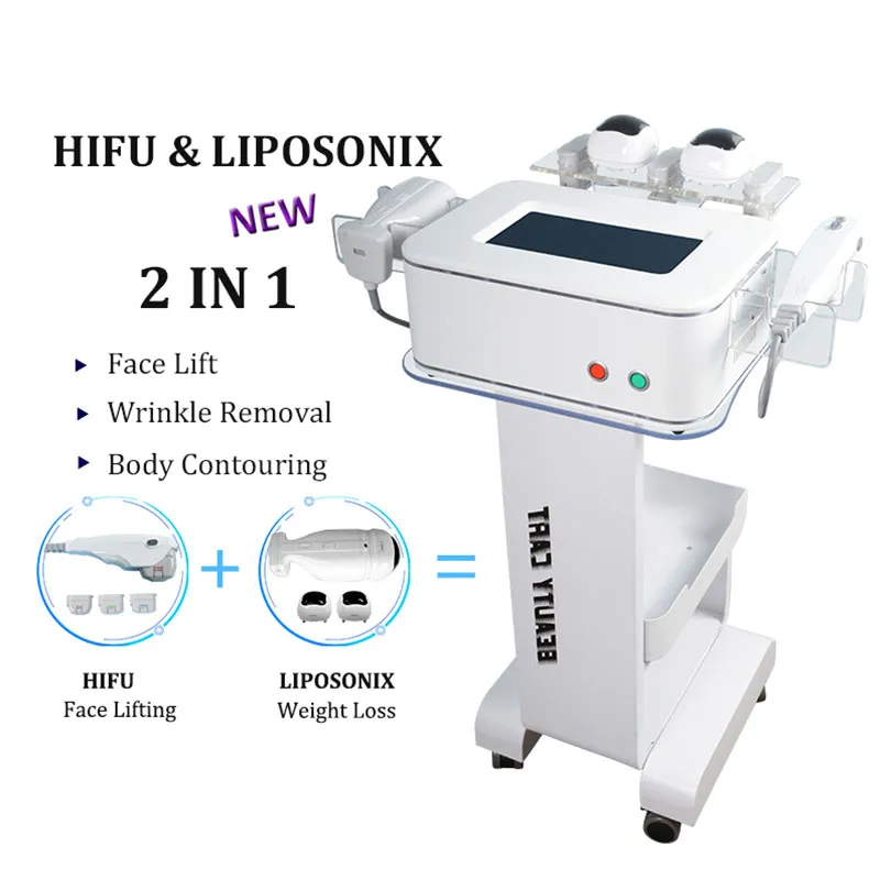 Liposonix Hifu Slimming Machineポータブル2D Hifu形状と脂肪層のスリム溶融