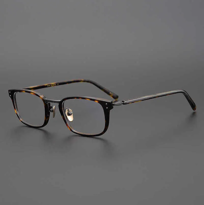 20% di sconto per i designer di lusso Occhiali da vista quadrati giapponesi fatti a mano con montatura per occhiali ad alta trama possono essere abbinati a diversi