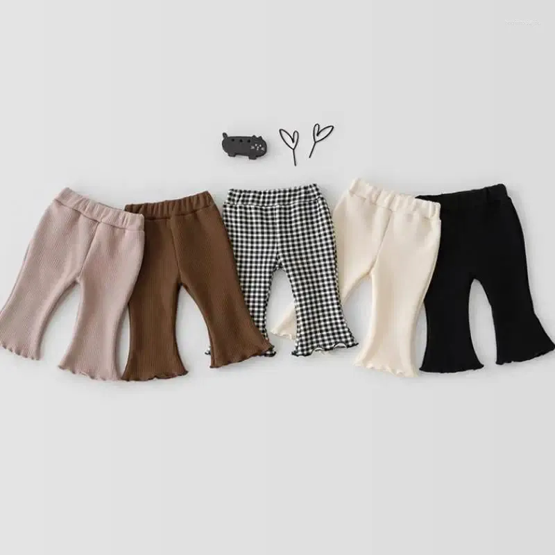 Spodnie 6M-6y Baby Baby But But spodni 2023 Spring Flare Pants