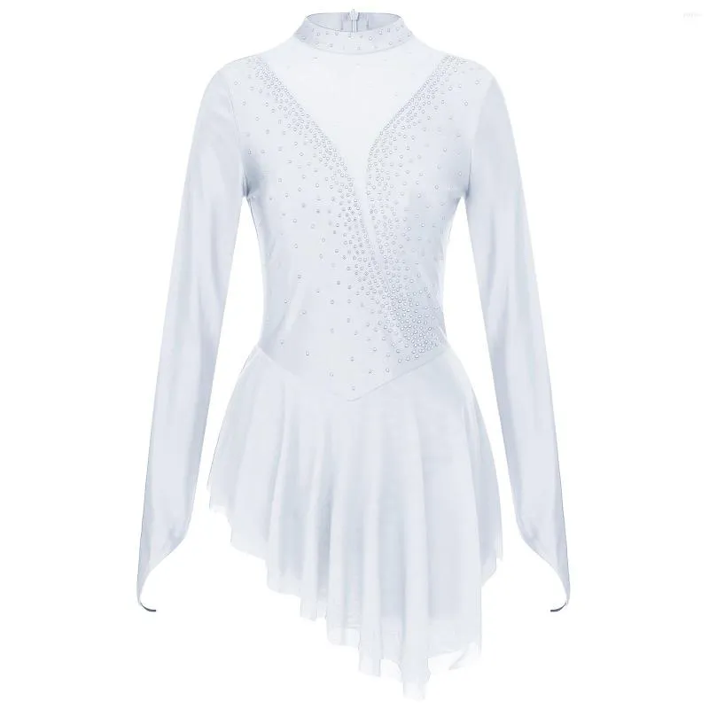 Acheter Robe de patinage artistique à paillettes pour filles, justaucorps  de gymnastique, Costume de danse de Ballet, vêtements de Performance  lyrique