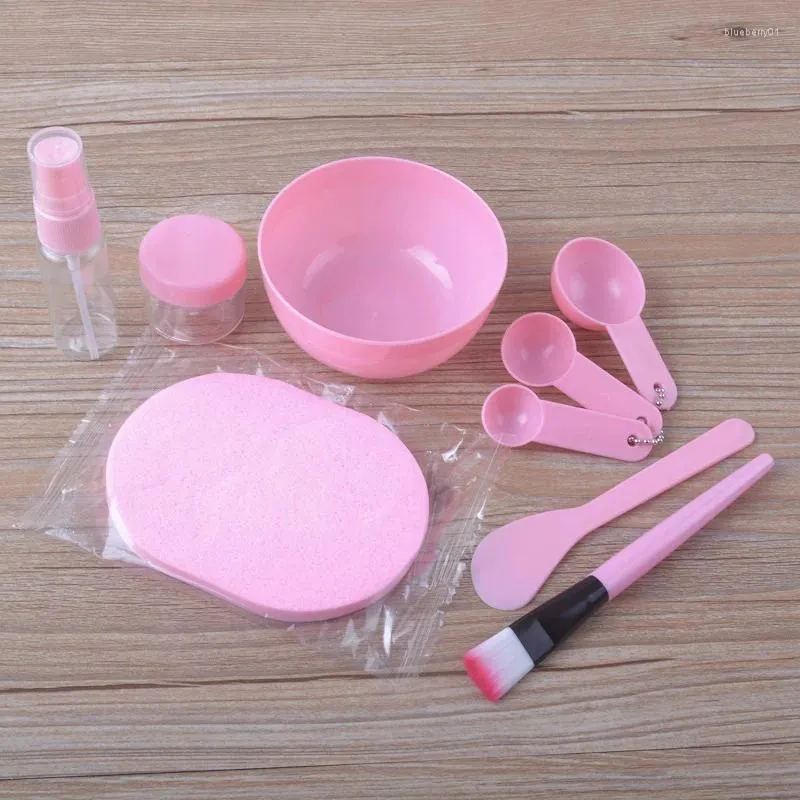 Makeup Brushes Sdatter 9Pcs/Set DIY Face Mask Mixing Bowl Set Brush Stick Spoon Facial Skin Care Tools Kit Beauty Supplies