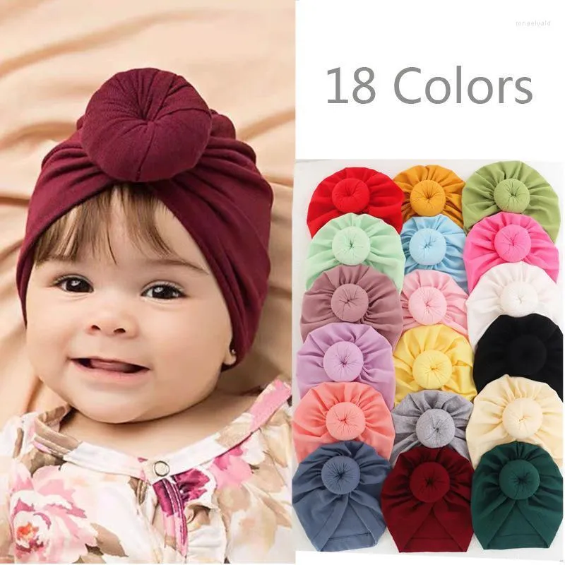 Szaliki Baby Solid Color Ball Head Hat Hap Hap Donut Girl Fatal Cap muzułmańskie scarfarves Scarvesscarves Rona22