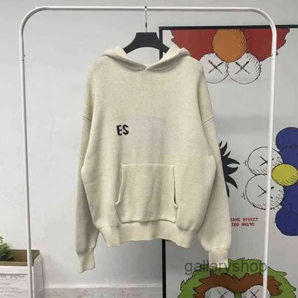 Es Hoodie Col Roulé Pulls Pulls Lâches Casual Tricots À Capuche pour Hommes Femmes Tricoté Léger Sweats À Capuche6pos