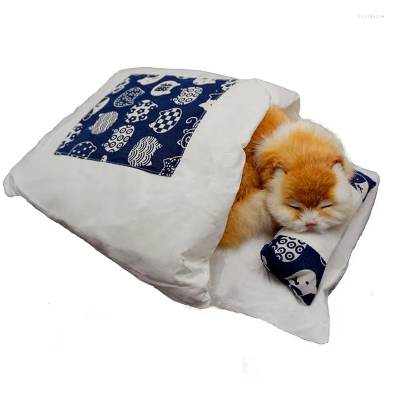 Łóżka kota Zdejmowane koty Łóżko ściółka śpiwór domowy produkty do dużej jaskini domu psa psa