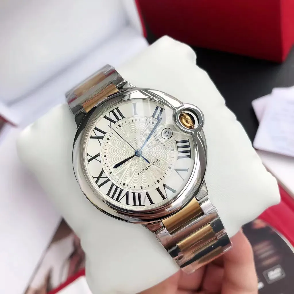 Mens and Womens Watch Designer حركة أوتوماتيكية عالية الجودة الطلب الأزرق الكلاسيكي الحجم 42 مم 36 مم 33 مم حزام من الفولاذ المقاوم للصدأ