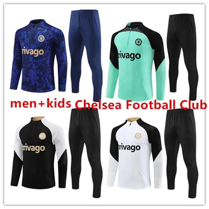 2023 24 CFC Voetbal trainingspak PAK Lange mouw PULISIC 22 23 24 heren kinderen MOUNT HAVERTZ Chelse voetbal STERLING JORGINHO trainingsshirt KOULIBALY KANTE Trainingspakken