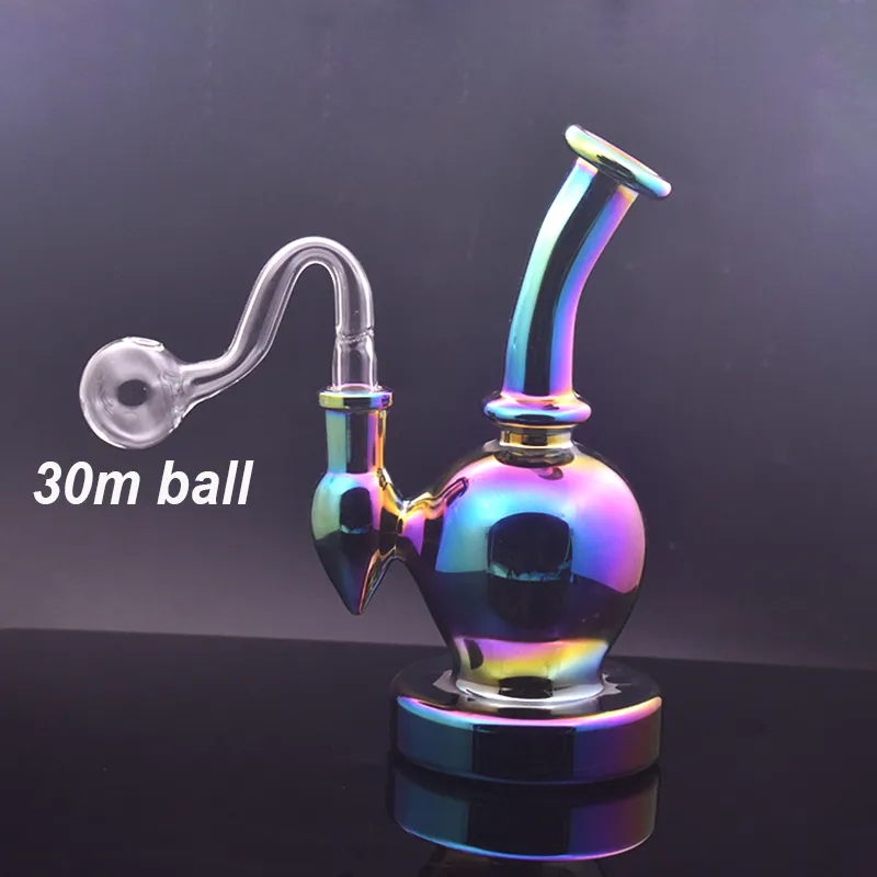 En gros 7 pouces verre Bong conduite d'eau Ashcatcher narguilés huile Dab plate-forme épaisseur 14mm femelle recycleur Bongs avec tuyau de brûleur à mazout en verre dhl gratuit