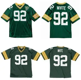 Stitched football Jersey 92 Reggie White ''Packers''1993 Mitchell and Ness retro Rugby jerseys Men Women Youth S-6XL