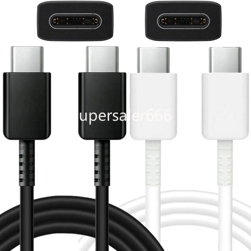 1M 3ft 25W 3A Snabb laddningstyp C USB -kabel USB C -kablar tråd för Samsung Galaxy S8 S10 Obs 10 S20 S22 S23 Huawei S1