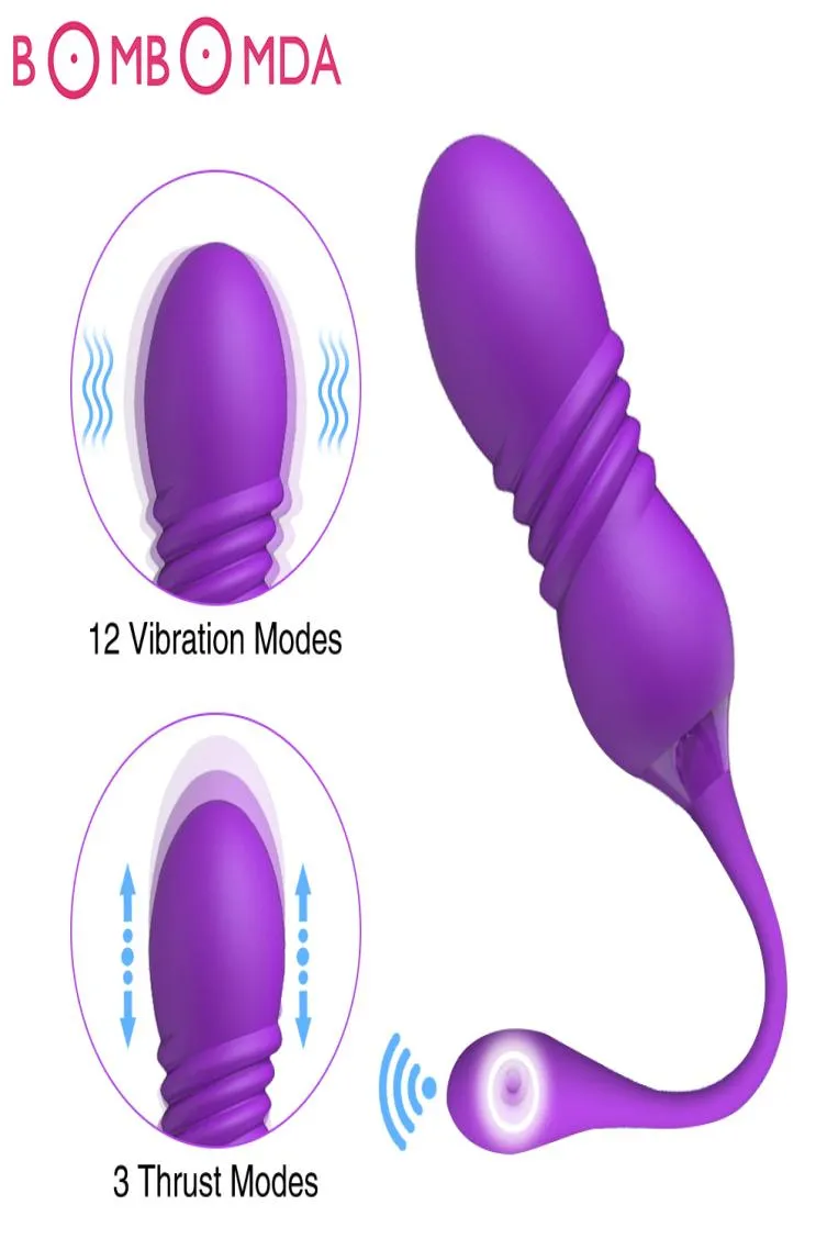 Bullet Vibrator Thrusting GSpot Simulator Vaginal ball Anal Plug Vibrating Love Egg Masturbator sexy Toys For Women Adults5288072
