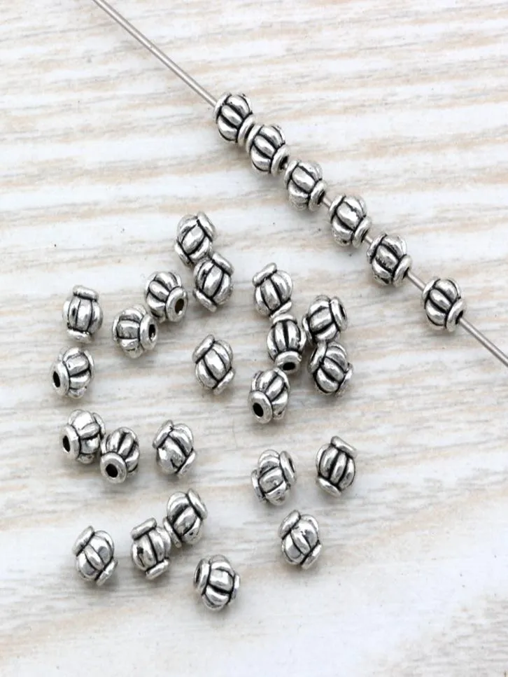 500st. Massor Antik silverzinklegering Lantern Spacer Bead 4mm för smycken som tillverkar armband halsband DIY -tillbehör D29477292