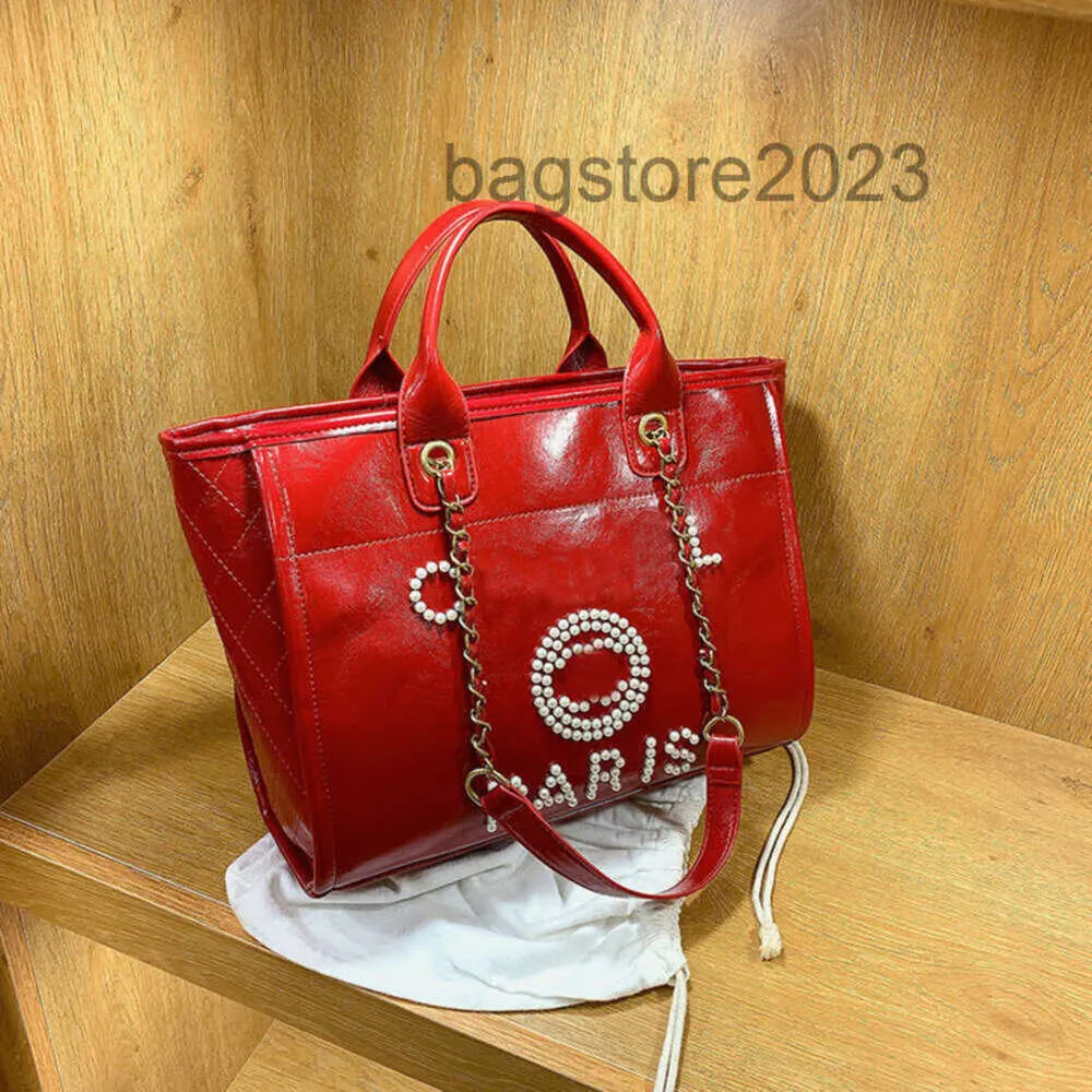 Purse Designer CC Bag Handbags Beach Crossbody The Tote Shoulder Bag Luxurys Fashion Brands Man Woman Red Patent Leather Beaded Messenger Makeup Bucket Bag