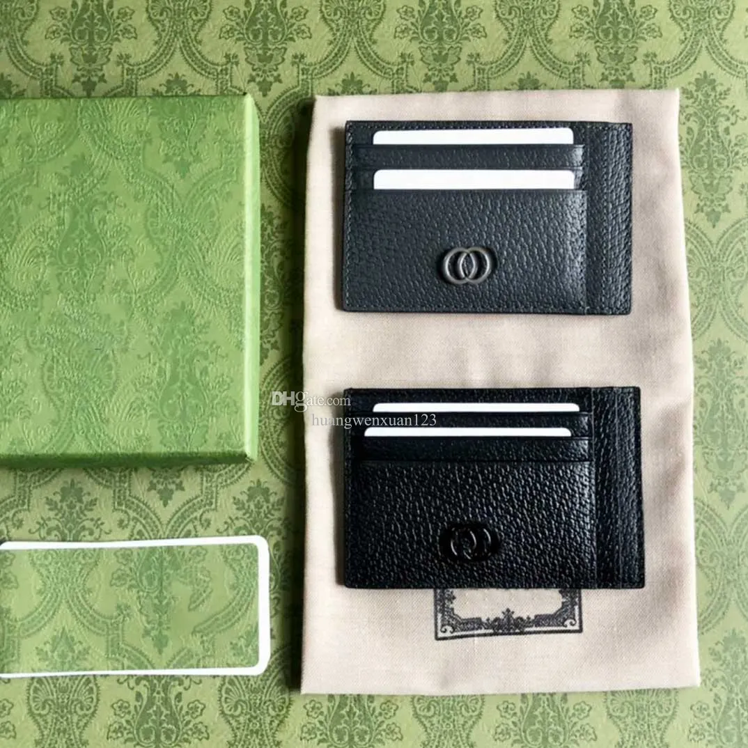 мужской держатель для карт Дизайнерские женские держатели кредитных карт 10А качественный мини-кошелек из натуральной кожи портмоне модные двусторонние кошельки чехол для карточек с коробкой