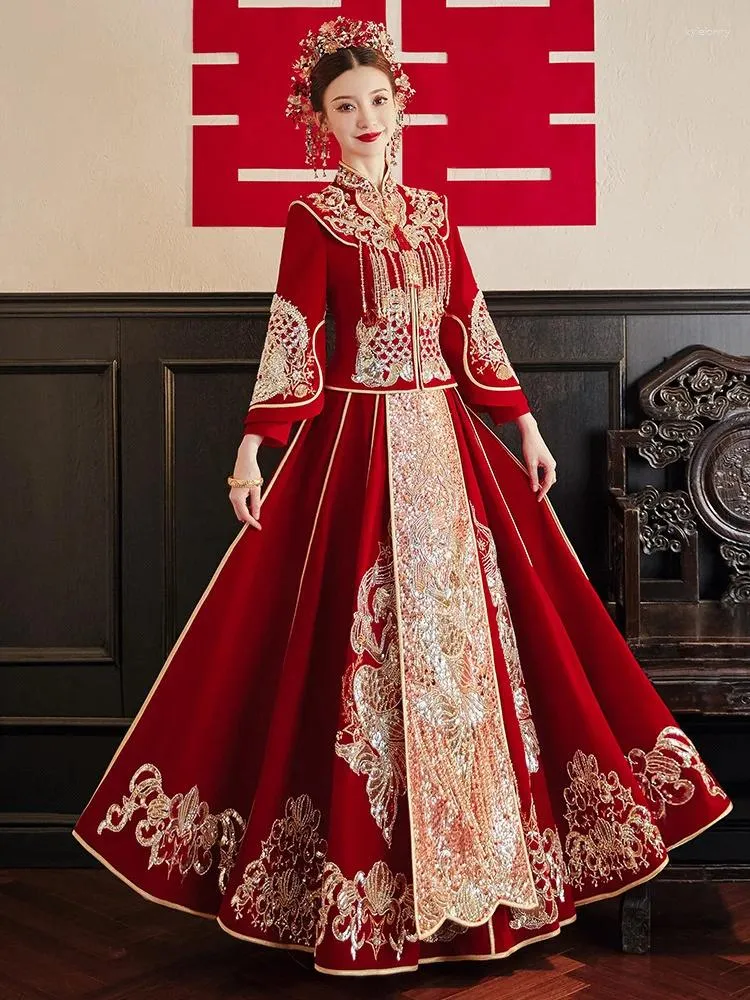 Plus size chinese wedding cheap dress