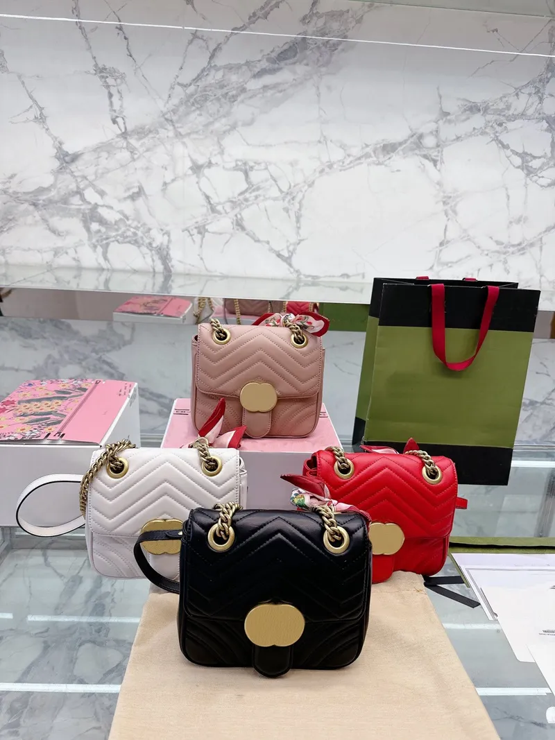 2023ss mujer chian Carteras bags321 diseñador Cartera de cuero Bolso cruzado Marmont Mini bolso de hombro de cuero