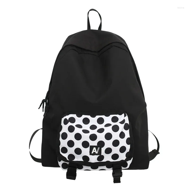 Backpack Panelled Waterproof Breathable Women's Bag 2023 Trend Outdoor Travel Schoolbag For Student Fashion Casual Woman Backbag