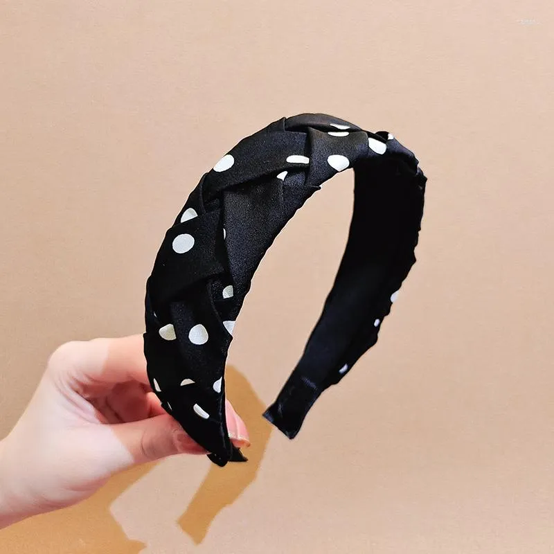 Party Favor Polka Dot Hairpin With Broad Edge pannband Kvinnors allomfattande hårband