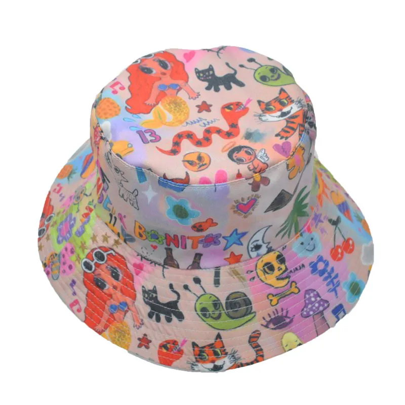 Nuovo arrivato di buona qualità Personalizza cappelli a secchiello stampati Karol G Manana Sera Bonito Vendita calda Cappello a secchiello di nuovo design all'ingrosso
