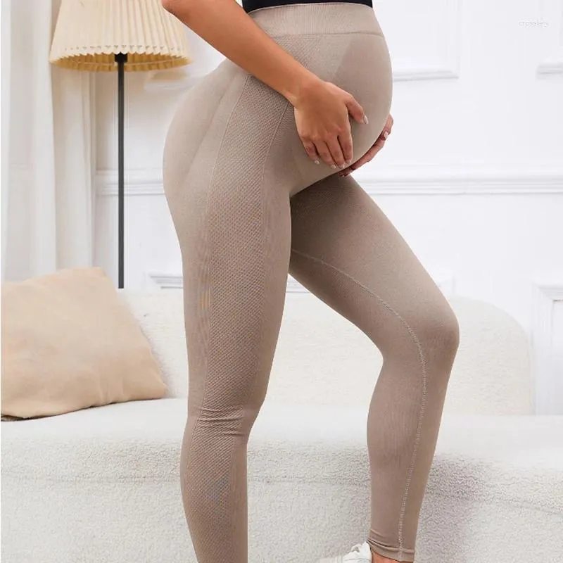 Leggings da donna Autunno 2023 Legging di maternità Sexy BuLift Vita alta Supporto per la pancia regolabile Collant elasticizzati per fitness casual in gravidanza