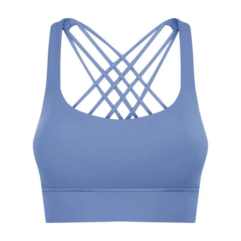 Più nuovo reggiseno Yoga donna imbottito sportivo u reggiseno Shake Proof corsa allenamento palestra LL canotta camicia fitness gilet 2023