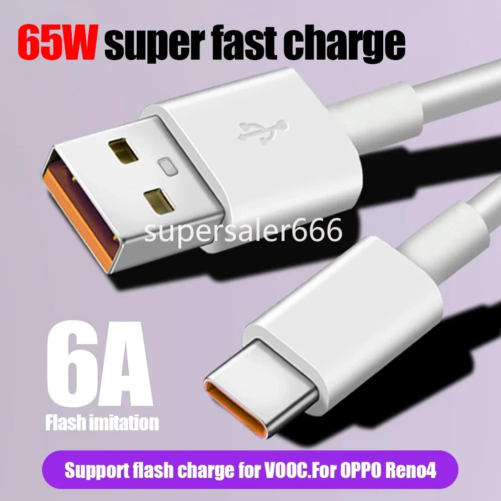 Cavi USB C a ricarica rapida 1m 3ft 6A Cavo USB tipo-c per Samsung S8 S9 S10 S20 S22 S23 nota 20 htc xiaomi S1