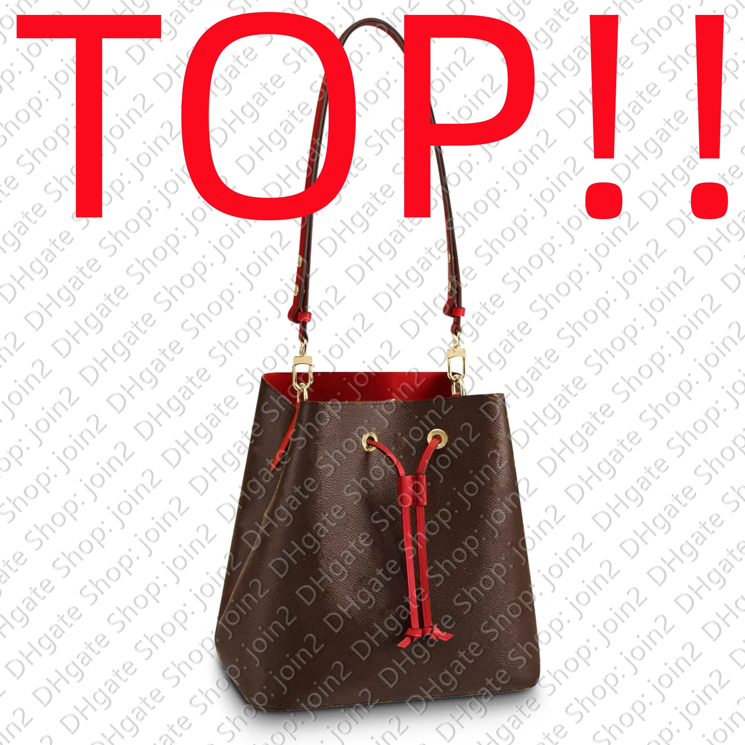 Secchio SUPERIORE. M44020 Borsa a tracolla NEONOE MM Borsa a mano firmata Borsa a tracolla da donna di lusso Tote Pochette Accessori