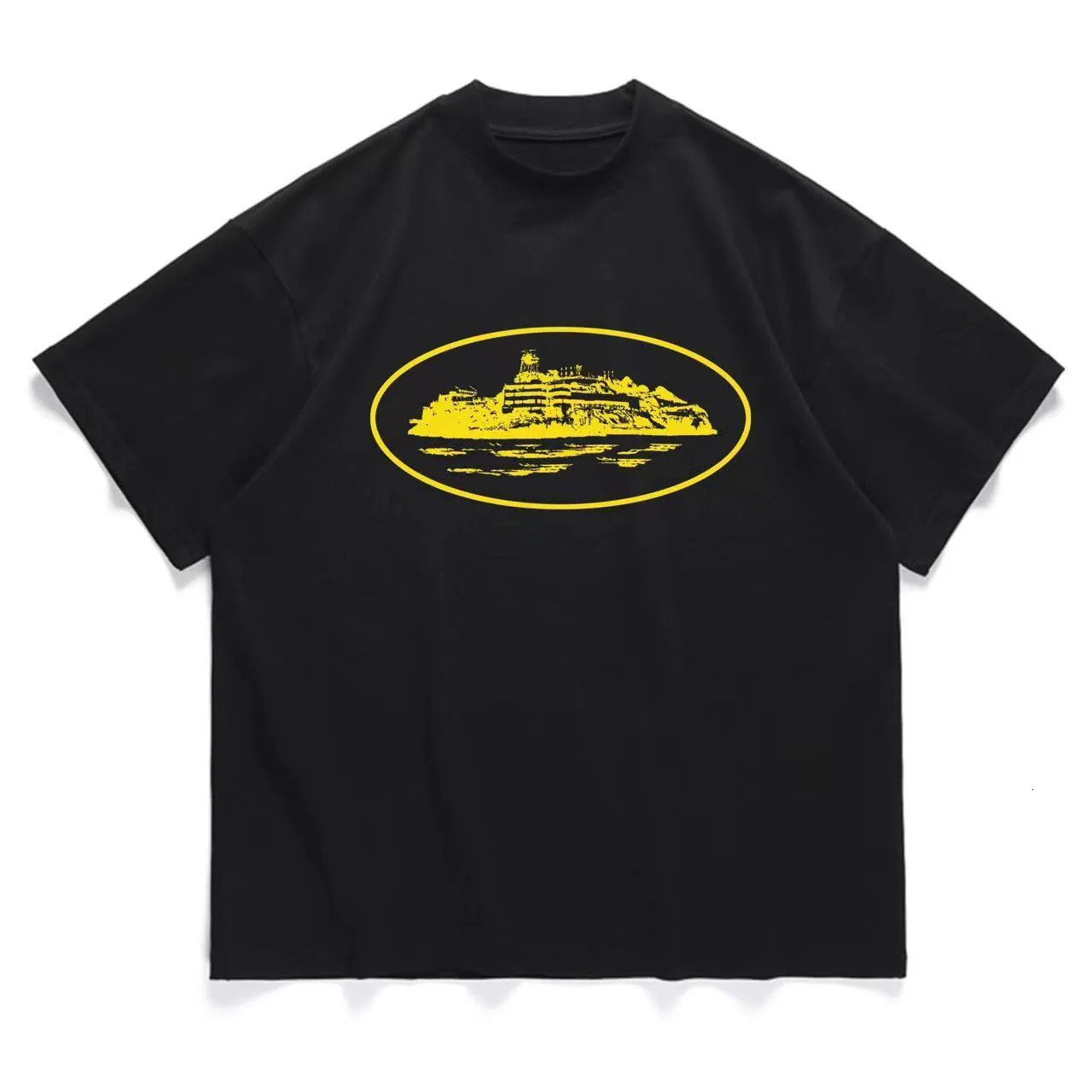 Corteiz e heavyweight tee Tシャツ 黒黄 L Corteiz e