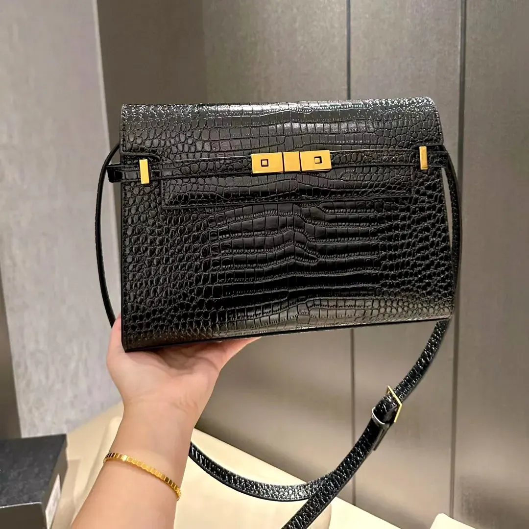 Luxe mini pochette Manhattan clutch aktetas tas Dames heren handtas Echt lederen schoudertas tote crossbody zakje Designer spiegelkwaliteit toilettassen