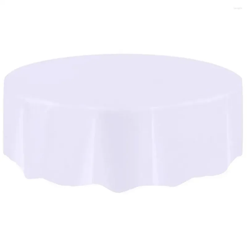 Tkanina stołowa 210 cm Plastikowy okrągłe obrus Wodoodporna wielokolorowa jednorazowa okrągła okrąg