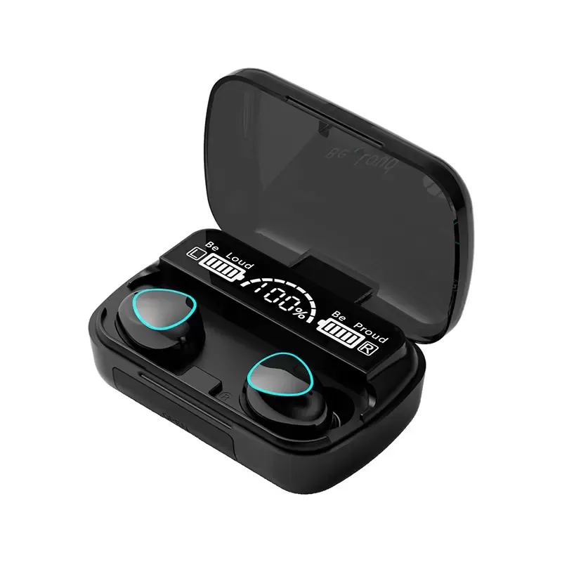 M10 TWS Bluetooth-Kopfhörer, kabellose Kopfhörer, Stereo-Sportkopfhörer, berührungswasserdichtes Gaming-Headset, f9-Ohrhörer, 2000 mAh, LED-Anzeige