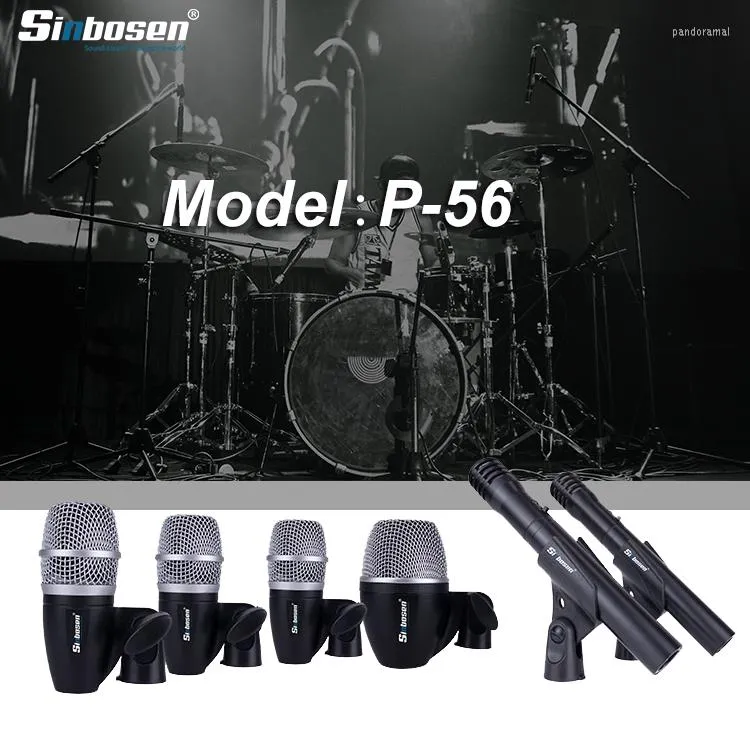 マイクsinbosen p-56ドラムマイクプロフェッショナル楽器セット6のプロの楽器セット