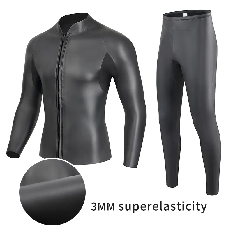 Wetsuits drysuits 3 mm cr neopreen wetsuit mannen bovenste pak lijm binding hoog elastisch surfen winter zwem snorkelen snel drogende UV-bescherming 230404