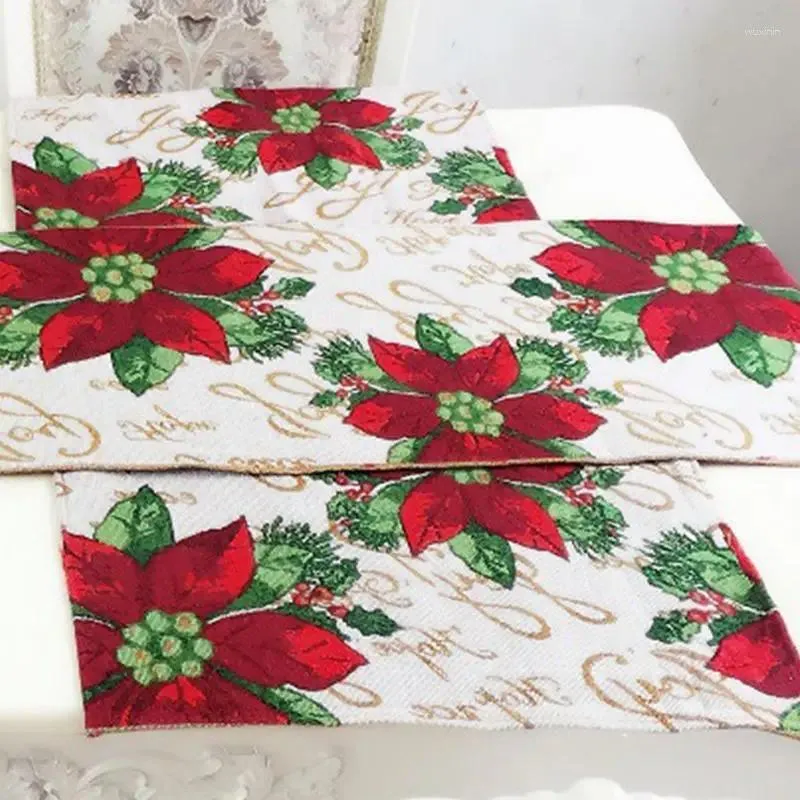 Table Mats 367A Square Placemats Xmas Embroided Runner Home Decor For Every Occasion Ornament