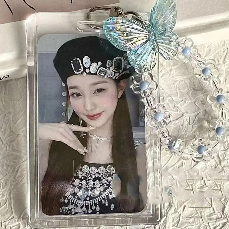 Card Holders Butterfly Pendant Korean Style Cartoon Design Holder Idol Pos Cover Children Gift Kpop Pocard
