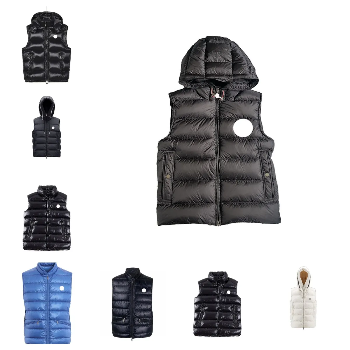 새로운 겨울 남자와 여자 패션 패션 따뜻한 고체 조끼 슬리빙 자켓 클래식 깃털 자켓 캐주얼 바디 워머 조끼 코트 manteau l6