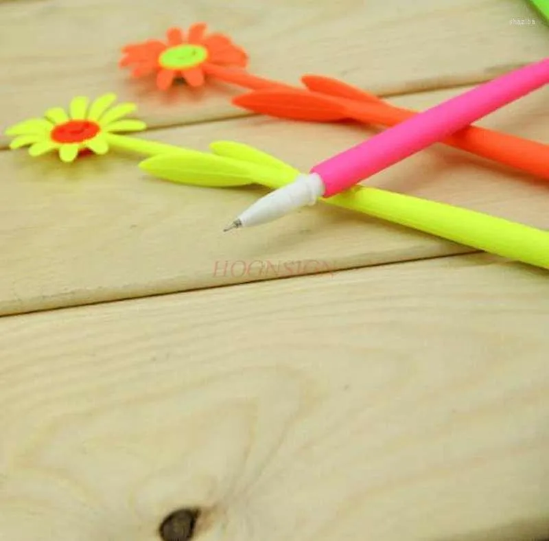 1 pcs Little Flower Student Gel Pen Zwart Signature Fountain Fun -briefpapier