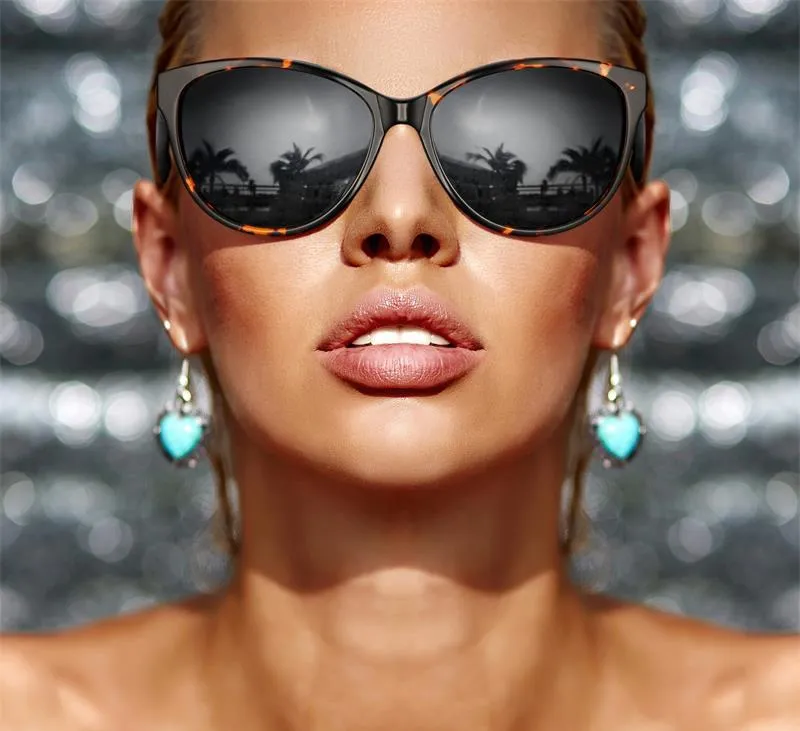 Polarized Cat Eye Sunglasses with Italian Handcrafted Acetate Frame Polarized Cat Eye Sunglasses for Women with UV400 Protection  main image 3