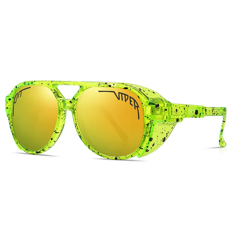 Sonnenbrille Punk Windfest polarisierend polarisierende winddichte Reitbrille im Freien im Freien Set Skiing Fashion Byking Aviator Shooting Tennis Mountain Wanderfeiern Leichtes Gewicht