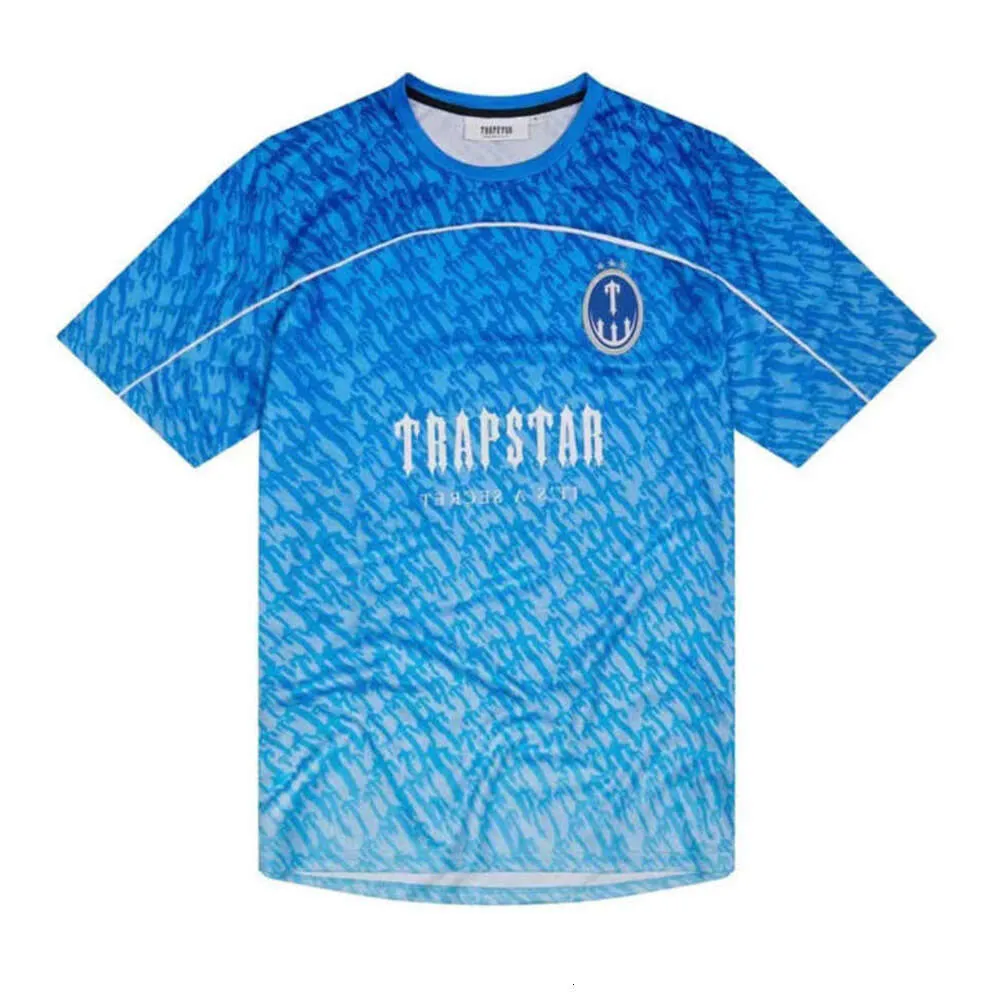 Heren T-shirts Limited New Trapstar London T-shirt Korte mouw Unisex Blauw Shirt Voor Mannen Mode Harajuku Tee Tops Heren T-shirts Getijdenstroom ontwerp YU7725