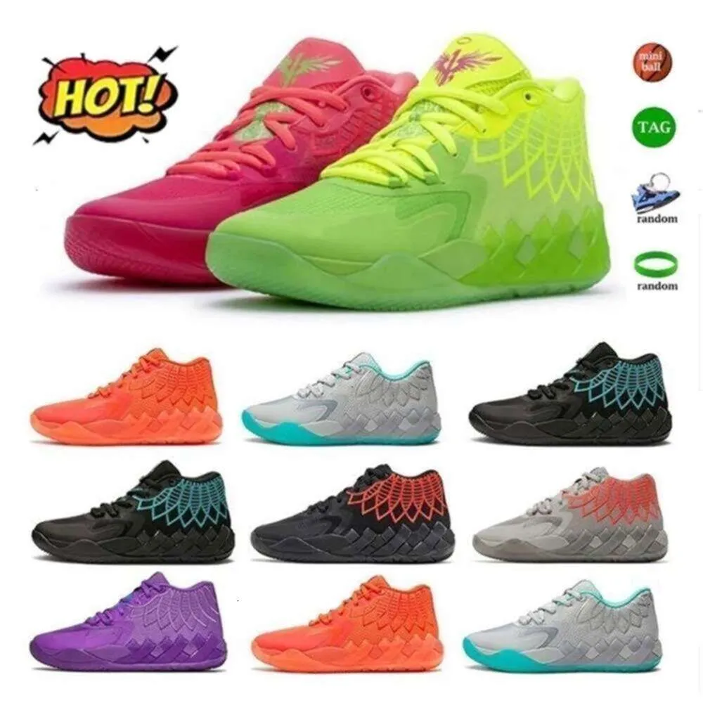 Lamelo Zapato Lamelo Ball 1 Mb01 02 Hombres Zapatos de baloncesto Zapatilla de deporte Black Blast City Lo Ufo Not From Here Queen City Morty Rock Ridge Red Entrenadores Deportes SNE