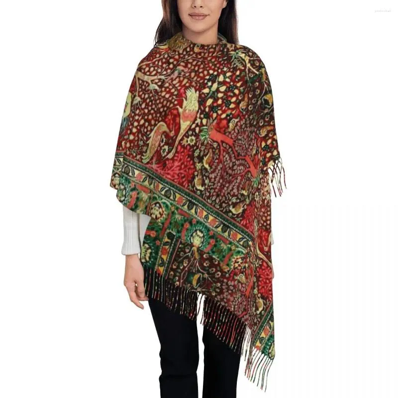 Szaliki panie długie antyczne perskie dywaniki kwiaty kobiety Kobiety zima grube ciepłe szal z frędzlami