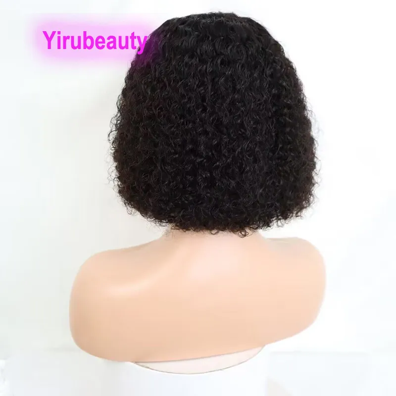 yirubeauty الهندي 13x4 الدانتيل الجبهة بوب wig yirubeauty موجة المياه العميق مجعد 10-16inch 180 ٪ 210 ٪ الكثافة