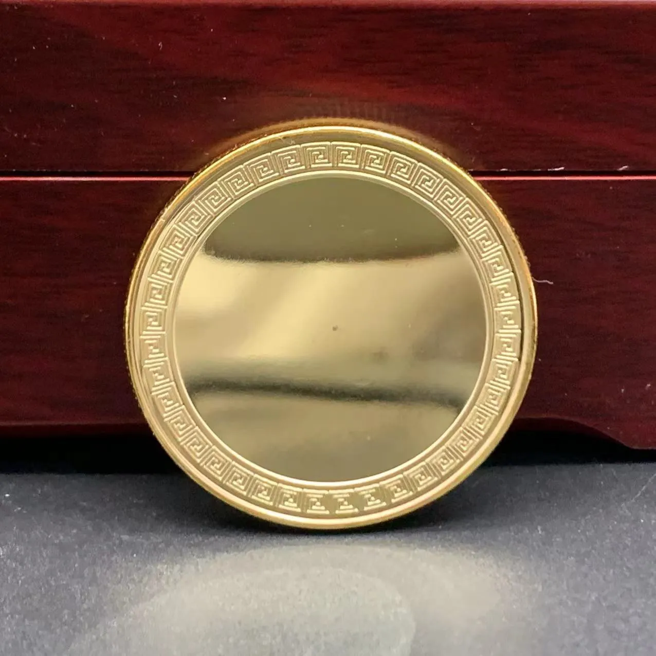 Blank Circular Commemorative Coin Wedding Mirror Commemorative Medal Laser Carving DIY Creative UV Color Printing Blank Coin