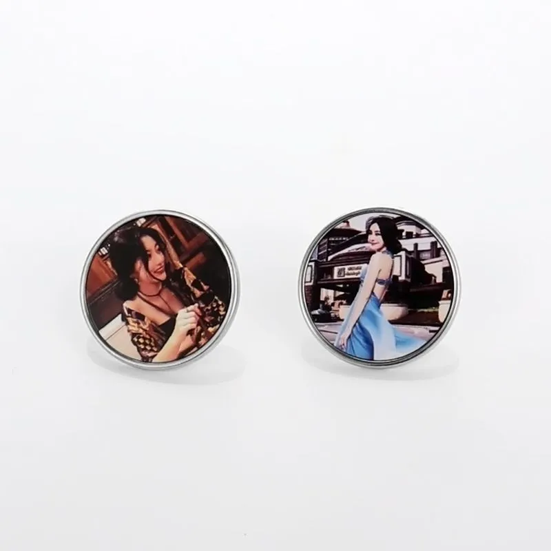 UPS Sublimation Blank Pins Stocktwits DIY Button Badge Thermal Heat Transfer Sliver Blanks For